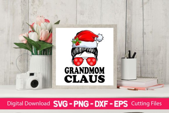A Grandmom Claus Graphics Asset for Heartfelt Crafts