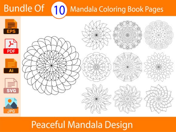 Delightful Diversity Mandala Bundle: Versatile Graphics for Coloring Pages