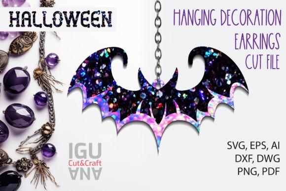 Laser Cut Bat Earrings for Autumn Halloween Style