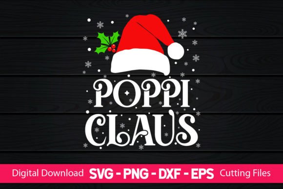 Poppi Claus: A Festive Graphic for Crafts and Branding